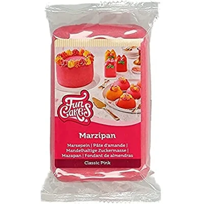 Abbildung von FunCakes Mandelhaltige Zuckermasse (holländisches Marzipan) Classic Pink: Einfach zu verwenden und geschmeidig, perfekt zum Dekorieren von Kuchen, Halal, koscher glutenfrei. 250 g.