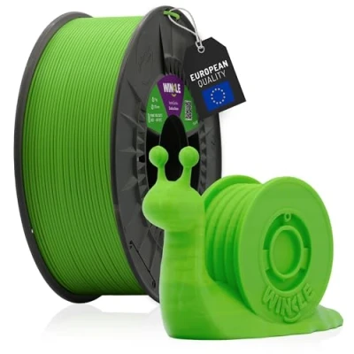 Abbildung von WINKLE Ecotisa PLA HD Filament, Grün, 3D Drucker 1,75 mm, 300 g, PLA, kompatibel mit allen Druckern, Maßgenauigkeit, Spule g