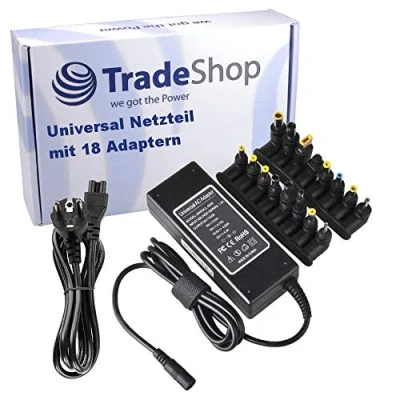 Abbildung von Trade Shop Ersatz für Universal Laptop Ladegerät Philips, Google, Gericom, TI, Maxdata, Twinhead/Netzteil 15V 16V 19V 19.5V 20V 90W mit 16 Steckern Notebook AC Adapter