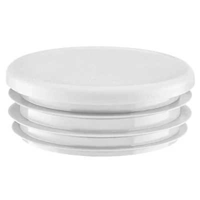Abbildung von EMFA Lamellenstopfen rund 60mm Weiß 5 Stück Rohrstopfen Endkappe Stahlrohr Kunststoff Stopfen für Rundrohre Rohrverschlussstopfen Kunststoffkappen Rohre Rohrendkappen 6cm