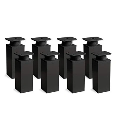 Abbildung von sossai® Möbelfuß Design Möbelfüße, 4er &amp; 8er Set, höhenverstellbar MFV1, Farbe: Schwar, (8 St), Schwarzmatt