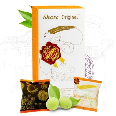 Abbildung von 8x Share Original fermentierte Pflaume jap. Aprikose + 1x Pomelozzini Probierpackung
