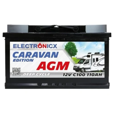 Abbildung von Wohnwagen AGM Batterie 110Ah 12V Mover &amp; Solarbatterie 110 Ah Batterien für Camping, Wohnmobil Boot Solaranlage Akku Deep Electronicx.