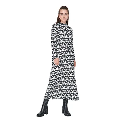 Abbildung von Trendyol Damen Woman Basic Midi Jile High Neck Knit Dress Kleid, Black, S