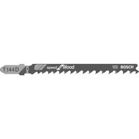 Abbildung von Bosch 100x Stichsägeblatt T 144 D Speed for Wood (für weiches Holz, gerader Schnitt, Professional Zubehör Stichsäge)