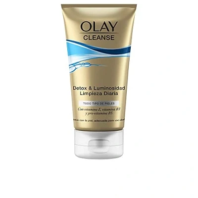 Abbildung von Olay Cleanse Detox &amp; Luminosidad, Limpieza Diaria, todo tipo de Pieles, con Vitamina E y Pro B5, suave la Piel, uso diario, 150 ml