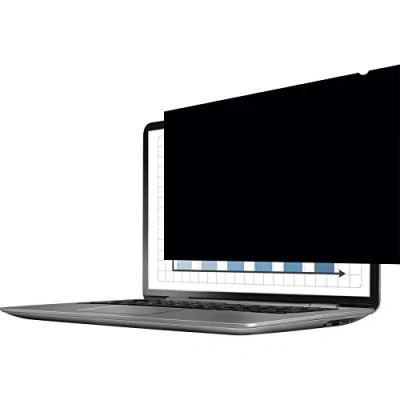Abbildung von Fellowes Blickschutzfilter und Bildschirmschutz PrivaScreen für 14 Zoll (35,56 cm) Widescreen 16:9 Laptops Einfach anbringen abnehmen mit Quick Reveal Tabs, schwarz
