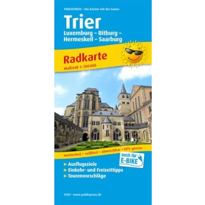 Abbildung von Trier und Umgebung: Radkarte mit Ausflugszielen, Einkehr &amp; Freizeittipps, wetterfest, reissfest, abwischbar, GPS genau. 1:100000 (Radkarte: RK)
