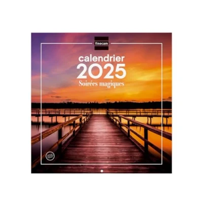 Abbildung von Finocam Kalender Wandbilder 30x30 zum Schreiben 2025 1 Monat pro Seite Januar Dezember (12 Monate) Zauberabende Französisch
