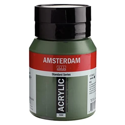 Abbildung von Amsterdam Standard Series Acrylfarbe Flasche 500 ml Olivgrün Dunkel 622 (17726222)