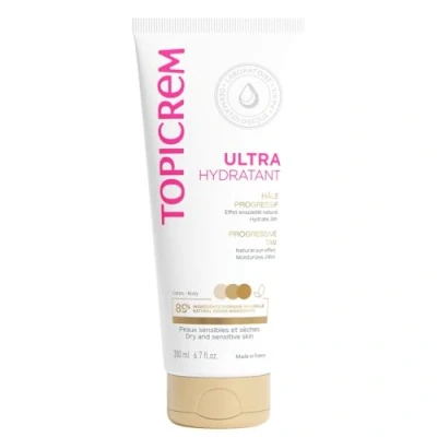 Abbildung von Topicrem Milch Body Care Hydra+ Ultra Moisturizing Progressive Tan