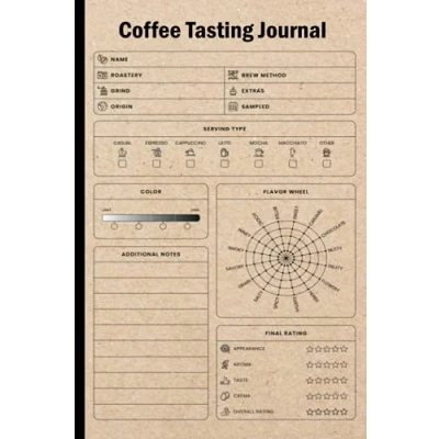 Abbildung von Coffee Tasting Journal: Roasting Logbook, Journal Record Log Book, Size 6&quot;X9&quot;, 120 Pages