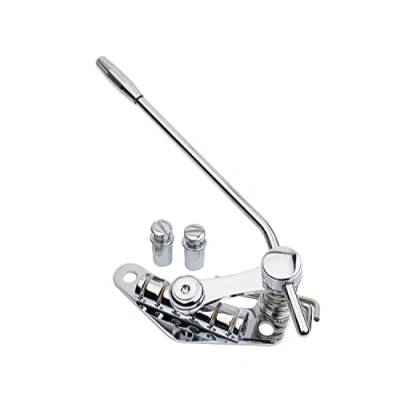 Abbildung von Guyker Tune O Matic Style E Gitarre Brücke Stop Bar Saitenhalter Tremolo kompatibel mit LP SG Guitars TM85, Chrom