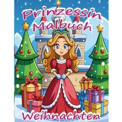 Abbildung von Prinzessinen Weihnachten Malbuch: 50 zauberhafte Ausmalbilder mit Prinzessinnen und Weihnachtsmotiven