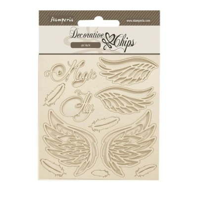 Abbildung von Stamperia Wonderland Decorative Chips Wings (SCB224)