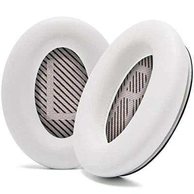 Abbildung von WC Wicked Cushions Extra Dicke Ersatzohrpolster für Bose QC45 (QuietComfort 45) Kopfhörer White Smoke