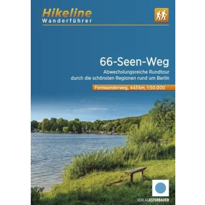 Abbildung von Fernwanderweg 66 Seen Weg: Abwechslungsreiche Rundtour durch die schönsten Regionen rund um Berlin. 1:50.000. 443 km, GPS Tracks Download, LiveUpdate (Hikeline /Wanderführer)