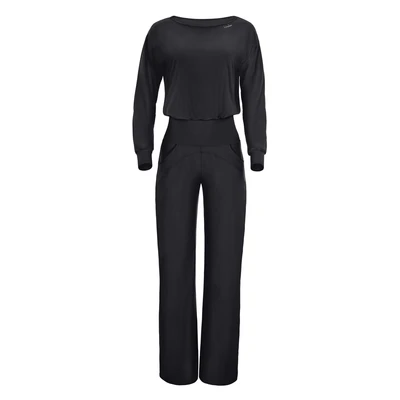Abbildung von Winshape Damen Functional Comfort Jumpsuit JS101LSC, Style, Fitness Freizeit Yoga Pilates, Schwarz