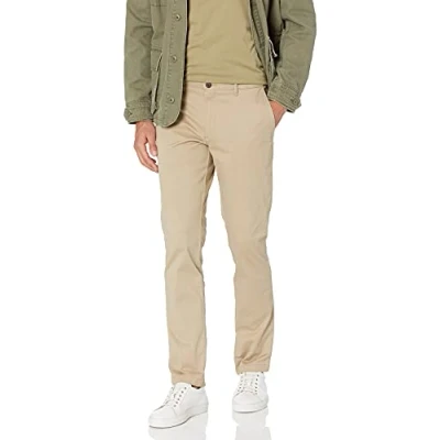 Abbildung von Amazon Essentials Herren Chinohose, Komfortabler, Gewaschener Stretch, Skinny Passform (Früher Goodthreads), Helles Khakibraun, 30W / 30L