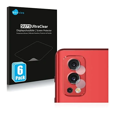 Abbildung von Savvies 6 Stück Schutzfolie für OnePlus Nord 2 5G (NUR Kameraschutz) Displayschutz Folie Ultra Transparent