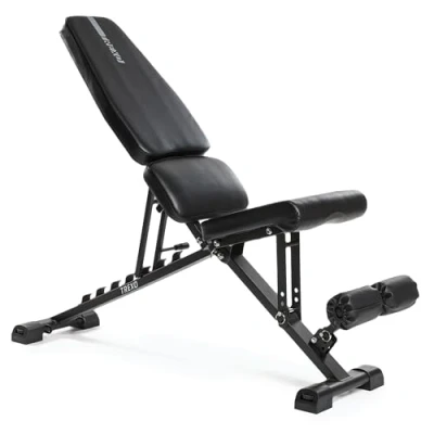 Abbildung von TREXO Verstellbare Hantel Bank Multifunktions Trainingsbank Verstellbar für Ganzkörper Workout, Schrägbank Zuhause bis zu 150 kg Stahlkonstruktion Krafttraining, Fitness Schwarz B200