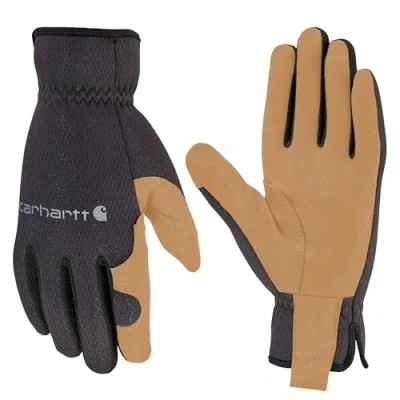 Abbildung von Carhartt Herren Handschuhe mit hoher Fingerfertigkeit, offene Manschette, Schwarze Gerste, XL (Packung 1)