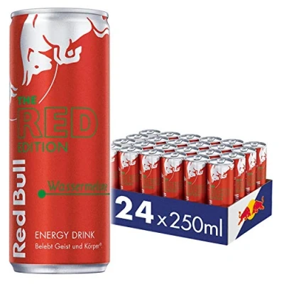 Abbildung von Red Bull Energy Drink, Wassermelone, Edition, 24 x 250 ml, Dosen Getränke 24er Palette, OHNE PFAND