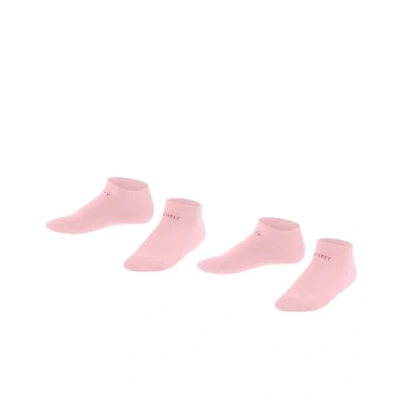 Abbildung von ESPRIT Unisex Kinder Foot Logo 2 Pack K SN Baumwolle kurz einfarbig Paar Sneakersocken, Rosa, 31 34 (2er Pack)