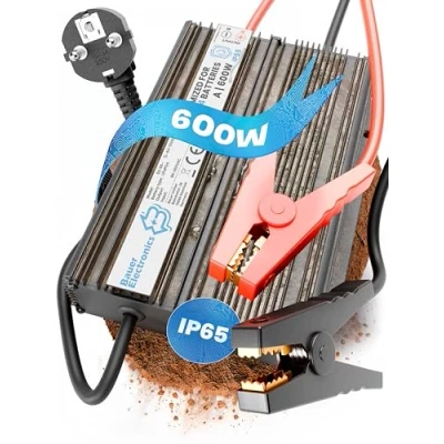 Abbildung von Bauer Electronics 12V Batterie Ladegerät LiFePO4 14,6V 40A 600W Optimiert für Lithium Eisenphosphat Akku Auto Charger Wasserdicht KFZ Motorrad