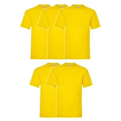 Abbildung von Fruit of the Loom 5er Pack Valueweight T Shirt + GRATIS MyShirt Stoffbeutel, Farbe:Oliv, Größe:L