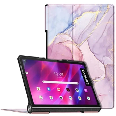 Abbildung von Fintie Hülle für Lenovo Yoga Tab 11 Slim Fit Folio Kunstleder Schutzhülle Tasche mit Standfunktion 27,94 cm Zoll 2021 Tablet PC, Glorreicher Marmor