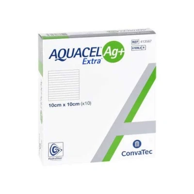 Abbildung von Aquacel Ag+ Extra 10x10 cm Kompressen