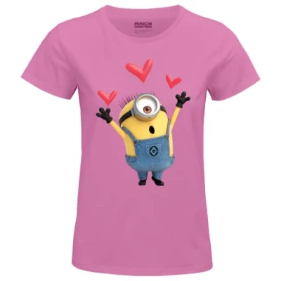Abbildung von Minion Monsters Damen Woutmints008 T Shirt, Orchideenrosa, M