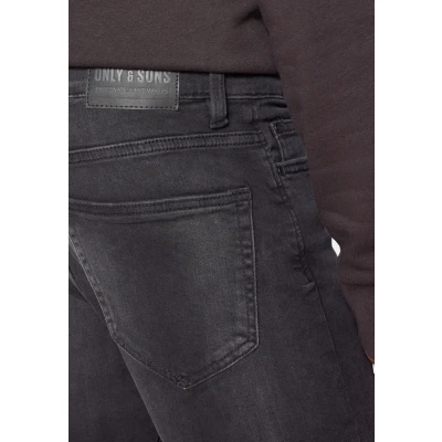 Abbildung von ONLY &amp; SONS Herren Jeans ONSLOOM Black Washed DCC 0447 Slim Fit Schwarz Black, Größe:34W / 36L, Farbe:Black Denim (22010447)