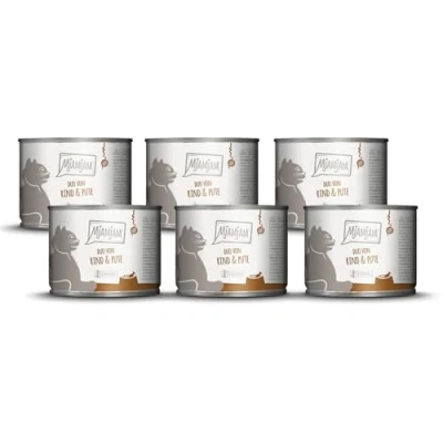 Abbildung von MjAMjAM Premium Nassfutter für Katzen DUO von leckerem Rind &amp; guter Pute an gedämpftem Kürbis, 6er Pack (6 x 200 g), getreidefrei mit extra viel Fleisch
