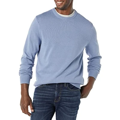 Abbildung von Amazon Essentials Herren Pullover mit Rundhalsausschnitt (in Übergrößen erhältlich), Hellblau, M