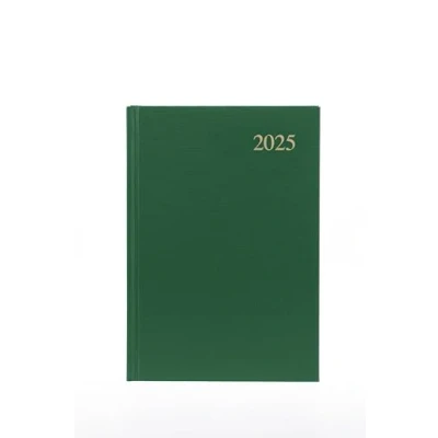 Abbildung von Collins Essential ESSA51.52 25 Business Terminplaner 2025, A5, ein Tag pro Seite, Terminkalender mit Ledernarbung, Hardcover, Grün