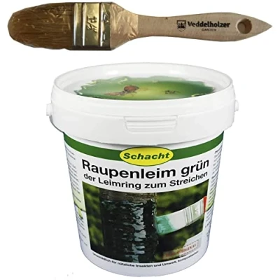 Abbildung von Schacht Klebefalle Raupenleim 1kg Eimer Baumschutz Insektenleim mit Pinsel, Pinsel Baum schonend