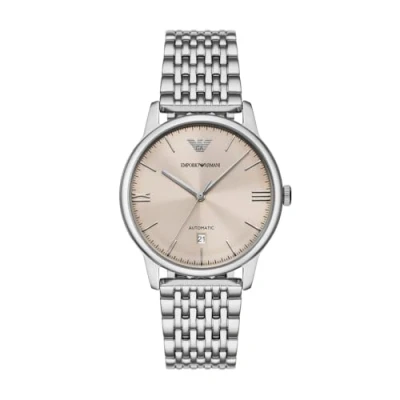 Abbildung von Emporio Armani Minimalist Uhr silvercoloured, Herren, Größe: One Size, Silver coloured