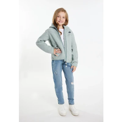 Abbildung von Schmuddelwedda MIT Teddy Fleecejacke für Kinder, Größe: 140, Mint melange