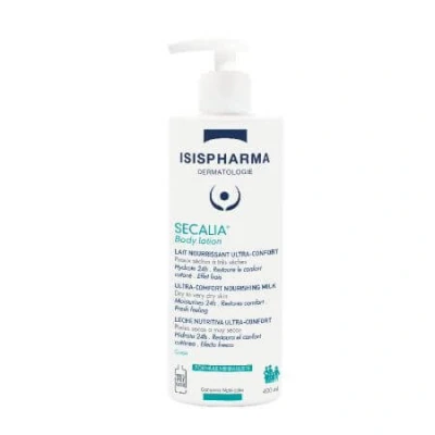Abbildung von ISISPHARMA SECALIA Body Lotion 400 ml trockene bis sehr Haut ultra frische Nährmilch für den Körper spendet Feuchtigkeit und beruhigt die geeignet ganze Familie