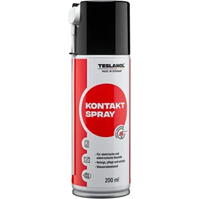 Abbildung von TESLANOL 26025 Kontaktspray für Elektronik / Schalter Autobatterie Motor Elektro Kontaktreiniger entfernt Öl &amp; Fett T6 Oszillin Kontakt Spray 200ml