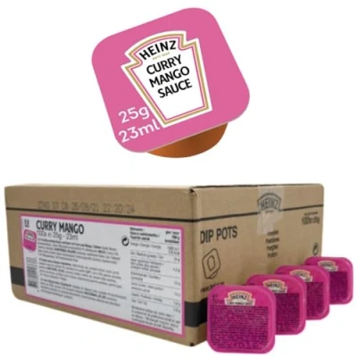 Abbildung von Heinz Curry Mango Sauce 100 Portionen x 23 Mililiter + Pufai