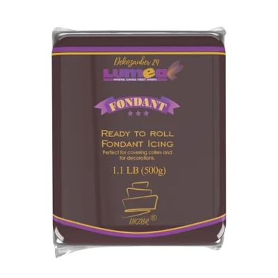 Abbildung von Dekozauber24 Premium Fondant, 500g, Rollfondant, in 17 Farben, weich und biegsam, essbar, Tortendeko Kuchen Deko (Braun)