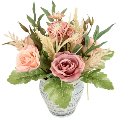 Abbildung von I.GE.A. Kunstblume &quot;Gesteck Rosen im Topf&quot;