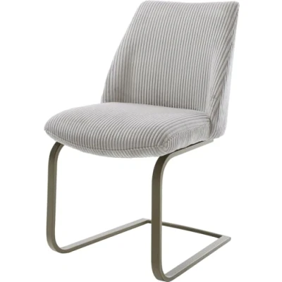 Abbildung von Freischwinger Elso Flex Cord Silbergrau flach Effektfinish Titan Taschenfederkern
