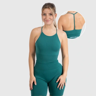 Abbildung von Smilodox Maria Sportbh mit leichter Stützkraft, Damen, Größe: XL, Dunkel grün