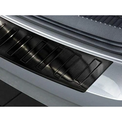 Abbildung von Ladekantenschutz aus Edelstahl in anthrazit mit 3D Abkantung passend für Skoda Fabia III Combi ab 2015 8/2018 AZUGA AZ30000012