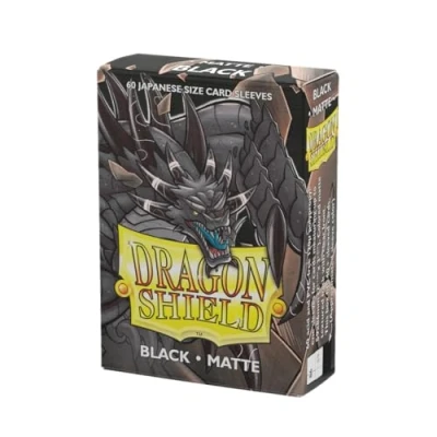 Abbildung von Dragon Shield ART11102 Black (60) Nein Matte Japanese Size Sleeves 60pk