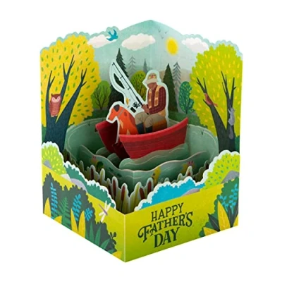 Abbildung von Hallmark 3D Pop Up Vatertagskarte Paper Wonder Relaxing Fishing Design